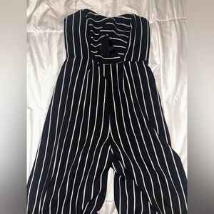 Striped Cutout Jumpsuit Romper Forever 21 S